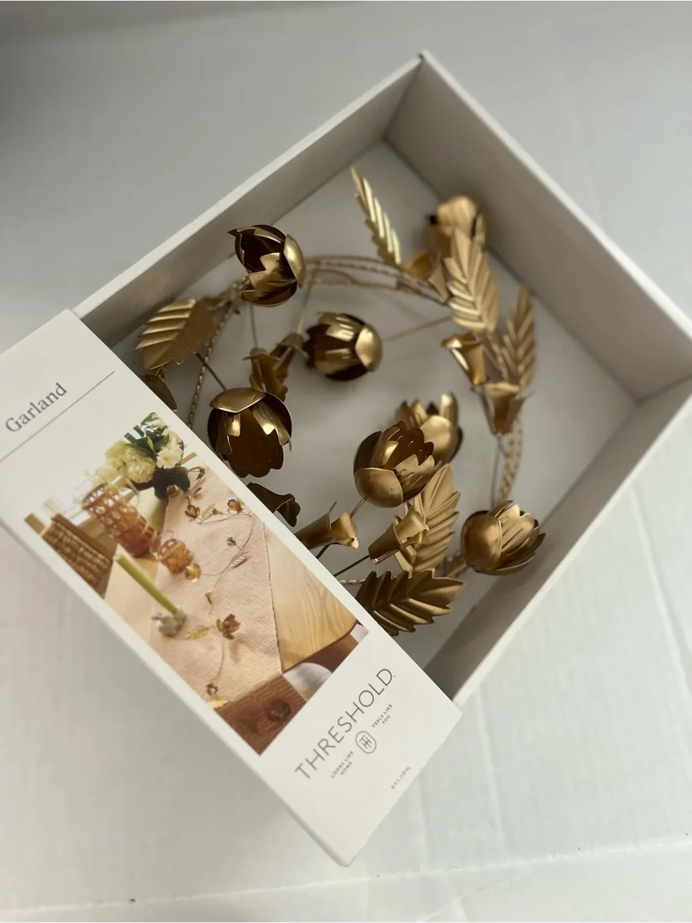 New Threshold Gold Metal Botanical Garland
